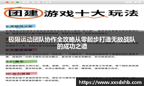 极限运动团队协作全攻略从零起步打造无敌战队的成功之道